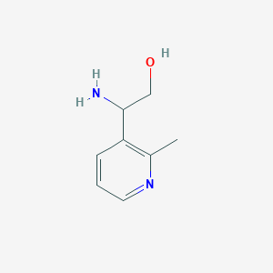 molecular formula C8H12N2O B13558452 2-Amino-2-(2-methylpyridin-3-yl)ethan-1-ol 