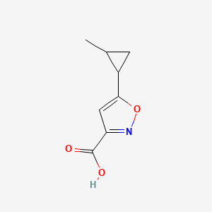 molecular formula C8H9NO3 B13558465 5-(2-Methylcyclopropyl)-1,2-oxazole-3-carboxylic acid 