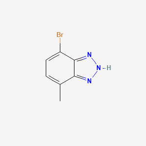 molecular formula C7H6BrN3 B13558483 4-Bromo-7-methyl-1H-benzo[d][1,2,3]triazole 