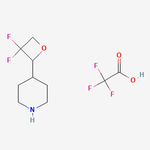 molecular formula C10H14F5NO3 B13558500 4-(3,3-Difluorooxetan-2-yl)piperidine,trifluoroaceticacid 