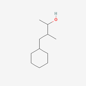 molecular formula C11H22O B13558505 alpha,beta-Dimethylcyclohexanepropanol CAS No. 63450-10-2