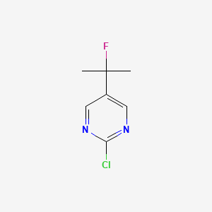 molecular formula C7H8ClFN2 B13558527 2-Chloro-5-(2-fluoropropan-2-yl)pyrimidine 