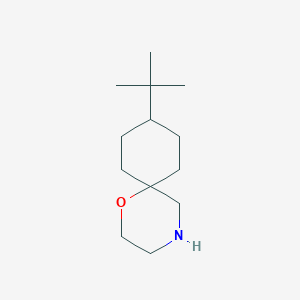 molecular formula C13H25NO B13558539 9-(Tert-butyl)-1-oxa-4-azaspiro[5.5]undecane 