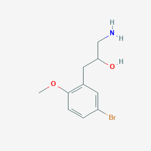 molecular formula C10H14BrNO2 B13558558 1-Amino-3-(5-bromo-2-methoxyphenyl)propan-2-ol 