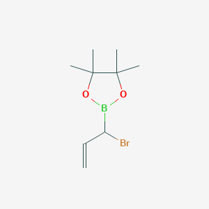 2-(1-Bromoprop-2-enyl)-4,4,5,5-tetramethyl-1,3,2-dioxaborolane