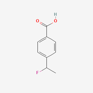 molecular formula C9H9FO2 B13558583 4-(1-Fluoroethyl)benzoicacid 