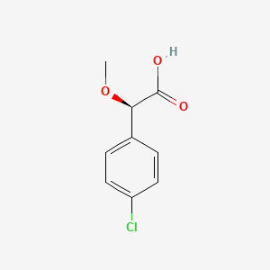 molecular formula C9H9ClO3 B13558593 (2R)-2-(4-chlorophenyl)-2-methoxyaceticacid 