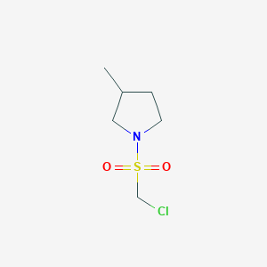 molecular formula C6H12ClNO2S B13558611 1-((Chloromethyl)sulfonyl)-3-methylpyrrolidine 