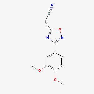 molecular formula C12H11N3O3 B1355862 [3-(3,4-Dimethoxyphenyl)-1,2,4-oxadiazol-5-yl]acetonitrile CAS No. 937626-36-3