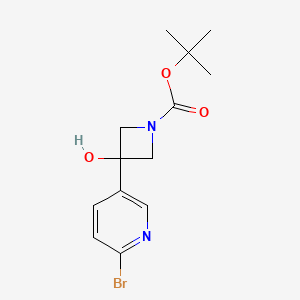 tert-Butyl 3-(6-bromopyridin-3-yl)-3-hydroxyazetidine-1-carboxylate