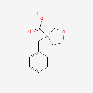 molecular formula C12H14O3 B13558659 3-Benzyloxolane-3-carboxylic acid 