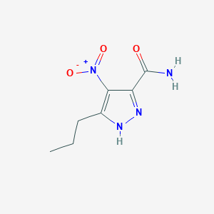 molecular formula C7H10N4O3 B1355866 4-nitro-3-propyl-1H-pyrazole-5-carboxamide CAS No. 139756-08-4