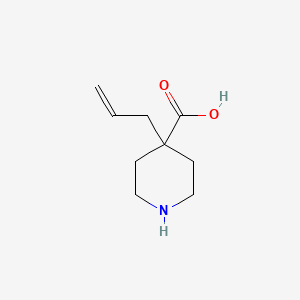 molecular formula C9H15NO2 B13558662 4-Allylpiperidine-4-carboxylic acid 