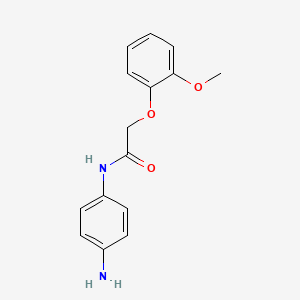 molecular formula C15H16N2O3 B1355868 N-(4-Aminophenyl)-2-(2-methoxyphenoxy)acetamide CAS No. 953888-27-2