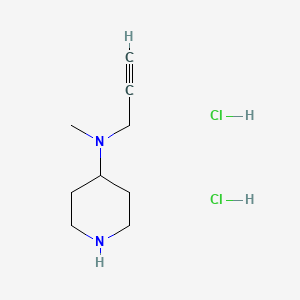 molecular formula C9H18Cl2N2 B13558715 N-methyl-N-(prop-2-yn-1-yl)piperidin-4-aminedihydrochloride 