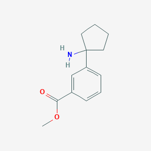 molecular formula C13H17NO2 B13558735 Methyl 3-(1-aminocyclopentyl)benzoate 