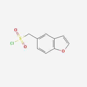 molecular formula C9H7ClO3S B13558745 Benzofuran-5-ylmethanesulfonyl chloride 