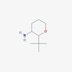 molecular formula C9H19NO B13558759 2-(Tert-butyl)tetrahydro-2h-pyran-3-amine 