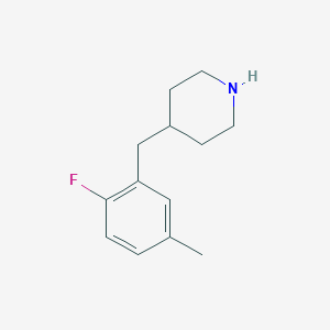 molecular formula C13H18FN B13558779 4-(2-Fluoro-5-methylbenzyl)piperidine 