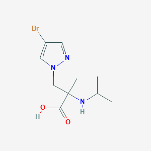 3-(4-Bromo-1h-pyrazol-1-yl)-2-(isopropylamino)-2-methylpropanoic acid