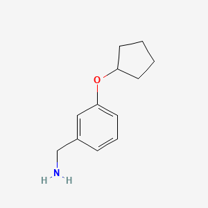 molecular formula C12H17NO B1355882 [3-(Cyclopentyloxy)phenyl]methanamine CAS No. 953717-49-2