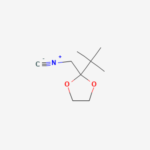 molecular formula C9H15NO2 B13558838 2-Tert-butyl-2-(isocyanomethyl)-1,3-dioxolane CAS No. 1557396-42-5