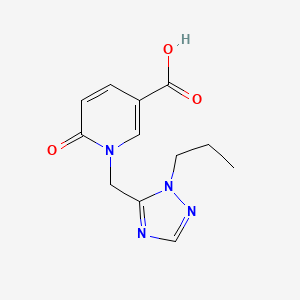 6-oxo-1-[(1-propyl-1H-1,2,4-triazol-5-yl)methyl]-1,6-dihydropyridine-3-carboxylic acid