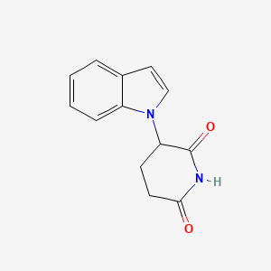 molecular formula C13H12N2O2 B13558881 3-(1H-indol-1-yl)-2,6-piperidinedione 