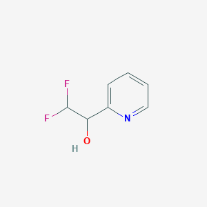 molecular formula C7H7F2NO B13558887 2,2-Difluoro-1-(pyridin-2-yl)ethan-1-ol 