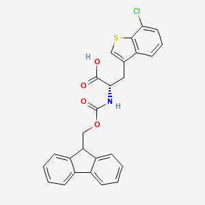 (2S)-3-(7-chloro-1-benzothiophen-3-yl)-2-({[(9H-fluoren-9-yl)methoxy]carbonyl}amino)propanoicacid