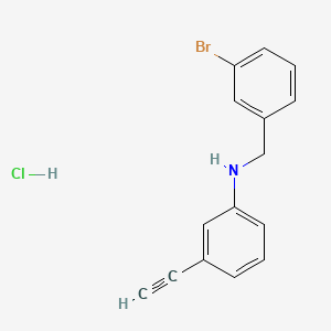 N-[(3-bromophenyl)methyl]-3-ethynylanilinehydrochloride