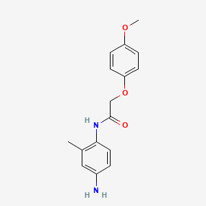 molecular formula C16H18N2O3 B1355894 N-(4-Amino-2-methylphenyl)-2-(4-methoxyphenoxy)-acetamide CAS No. 953882-12-7