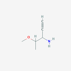 molecular formula C6H11NO B13558955 4-Methoxypent-1-yn-3-amine 