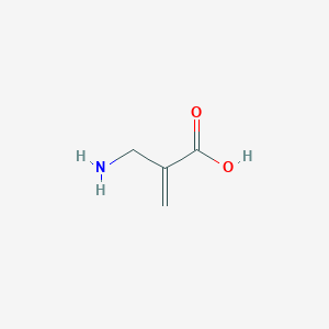 molecular formula C4H7NO2 B13558965 2-(Aminomethyl)prop-2-enoic acid 