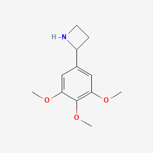 molecular formula C12H17NO3 B13558966 2-(3,4,5-Trimethoxyphenyl)azetidine 