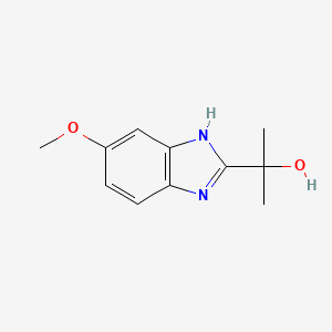 molecular formula C11H14N2O2 B13558976 2-(5-Methoxy-1h-benzo[d]imidazol-2-yl)propan-2-ol 