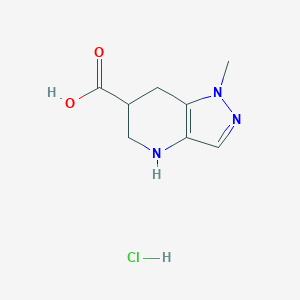 1-Methyl-4,5,6,7-tetrahydropyrazolo[4,3-b]pyridine-6-carboxylic acid;hydrochloride