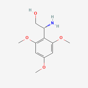 molecular formula C11H17NO4 B13558991 (r)-2-Amino-2-(2,4,6-trimethoxyphenyl)ethan-1-ol 