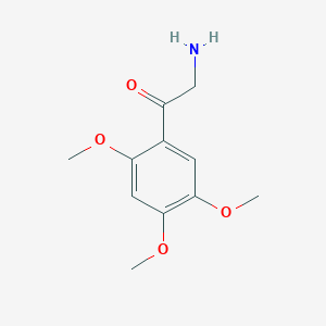 molecular formula C11H15NO4 B13559000 2-Amino-1-(2,4,5-trimethoxyphenyl)ethan-1-one 