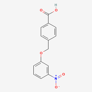 molecular formula C14H11NO5 B1355901 4-[(3-Nitrophenoxy)methyl]benzoic acid CAS No. 87740-04-3