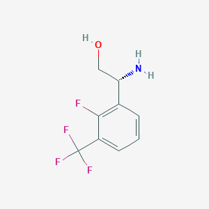 molecular formula C9H9F4NO B13559025 (R)-2-Amino-2-(2-fluoro-3-(trifluoromethyl)phenyl)ethan-1-ol 