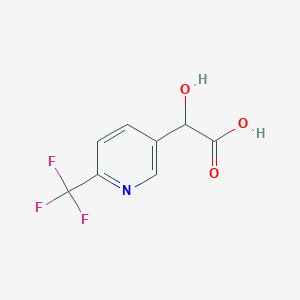 molecular formula C8H6F3NO3 B13559045 2-Hydroxy-2-[6-(trifluoromethyl)-3-pyridyl]acetic Acid 