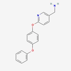 molecular formula C18H16N2O2 B1355906 [6-(4-Phenoxyphenoxy)pyridin-3-yl]methanamine 