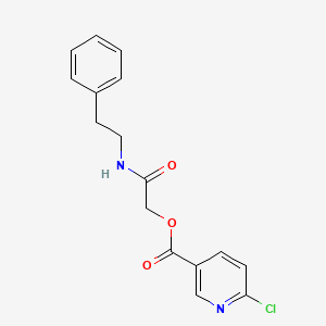 [(2-Phenylethyl)carbamoyl]methyl 6-chloropyridine-3-carboxylate