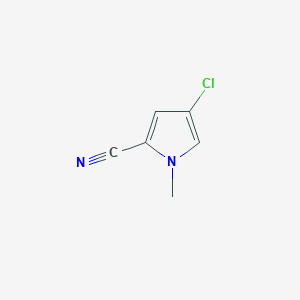 molecular formula C6H5ClN2 B13559076 4-chloro-1-methyl-1H-pyrrole-2-carbonitrile 