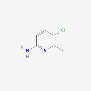 molecular formula C7H9ClN2 B13559079 5-Chloro-6-ethylpyridin-2-amine CAS No. 1446182-93-9