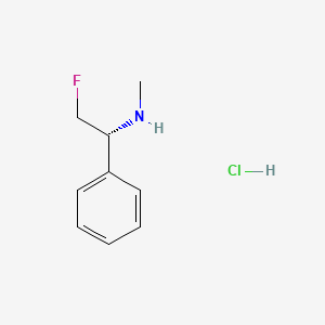 molecular formula C9H13ClFN B13559089 [(1R)-2-fluoro-1-phenylethyl](methyl)aminehydrochloride 