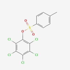 molecular formula C13H7Cl5O3S B13559137 Pentachlorophenyl 4-methylbenzene-1-sulfonate CAS No. 6845-38-1