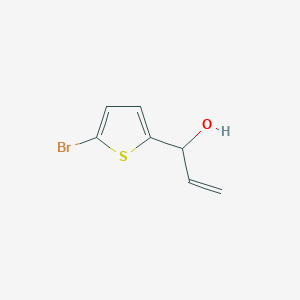 molecular formula C7H7BrOS B13559139 1-(5-Bromothiophen-2-yl)prop-2-en-1-ol 