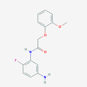 molecular formula C15H15FN2O3 B1355915 N-(5-Amino-2-fluorophenyl)-2-(2-methoxyphenoxy)-acetamide CAS No. 953880-87-0